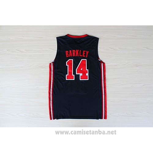Camiseta USA 1992 Charles Barkley #14 Negro